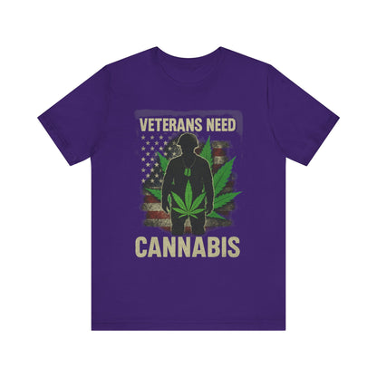 Veterans Need Cannabis Tee, Unisex T-Shirt for Veterans, Support Cannabis Awareness, Gift for Military Families, Cannabis Activism Shirt