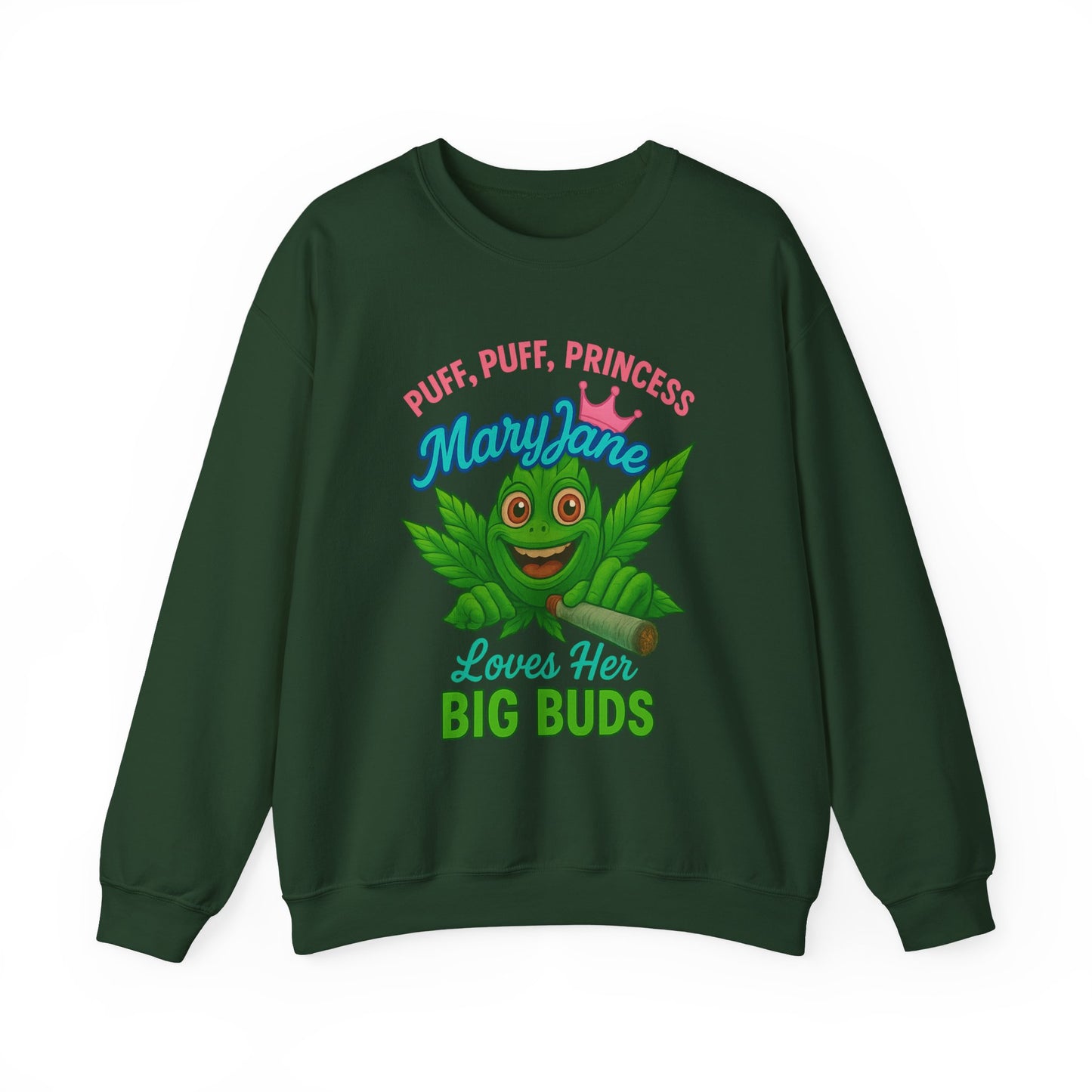 Mary Jane Puff Puff Princess Sweatshirt, Funny Cannabis Crewneck, Unisex Sweatshirt, Weed Lover Gift, 420 Apparel, Comfy Pullover