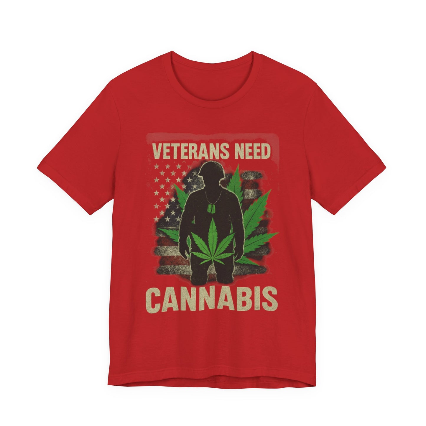 Veterans Need Cannabis Tee, Unisex T-Shirt for Veterans, Support Cannabis Awareness, Gift for Military Families, Cannabis Activism Shirt