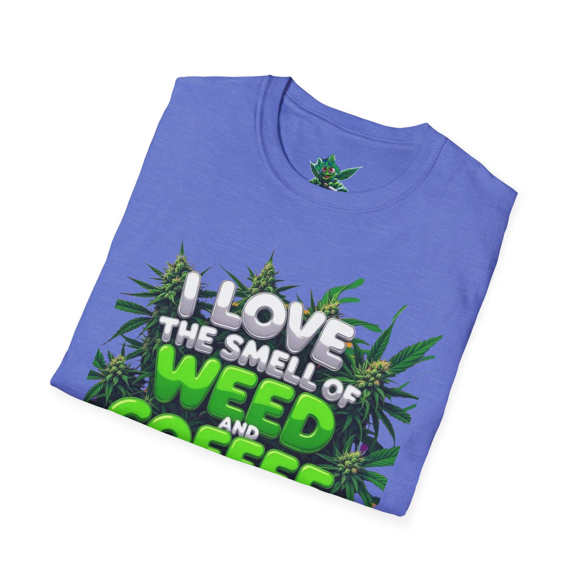 Unisex Softstyle T-Shirt, Casual Weed & Coffee Tee, Funny Gift for Coffee Lovers, 420 Celebration Apparel, Everyday Wear-Mary Jane 2025