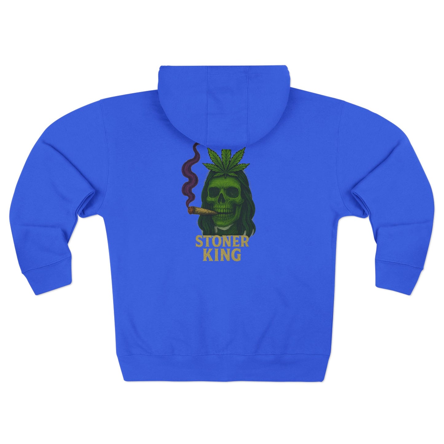 Stoner King Zip Hoodie - Trendy Unisex Hoodie for Chill Vibes, Perfect for Parties, Gifts, 420 Celebrations, Comfortable Layering