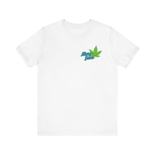 Marijuana Leaf Script Tee — 'Maui Grown' Casual Cannabis T-Shirt