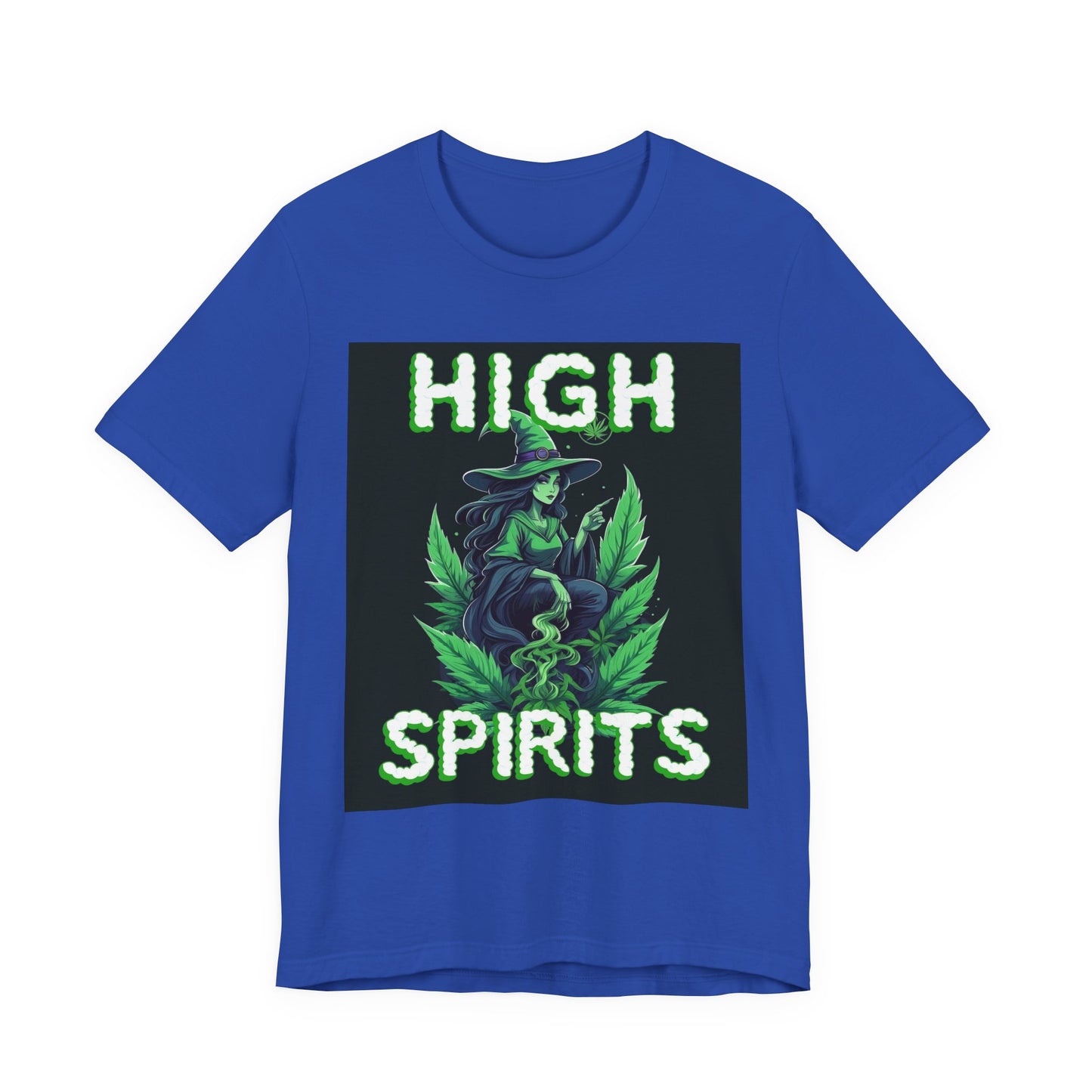 High Spirits Witchy Tee - Unisex Jersey Short Sleeve T-Shirt, Halloween Gift, Witch Apparel, Eco-Friendly Tee, Alternative Fashion