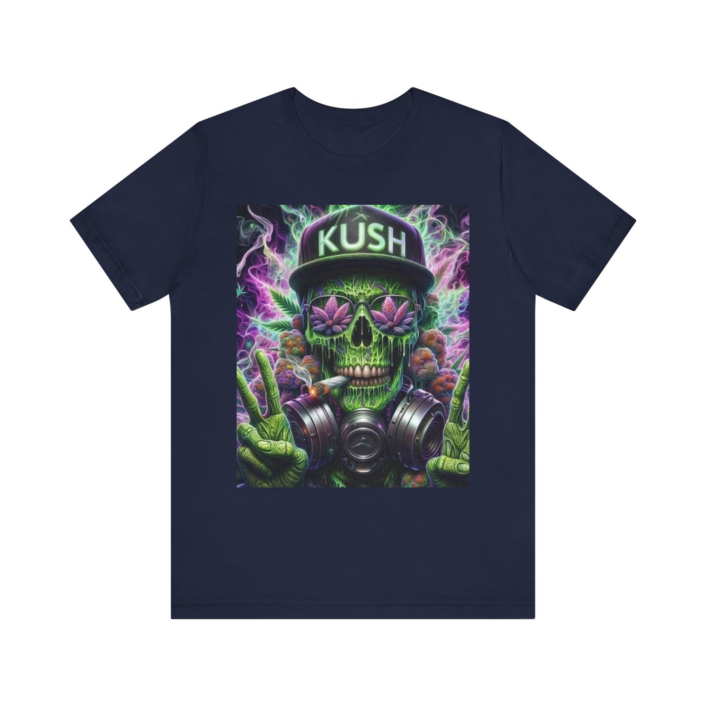 Kush Skull Graphic Tee - Perfect for Stoners, Casual Wear, Gifts, Festival Apparel, Comfortable Streetwear-Mary Jane 2025