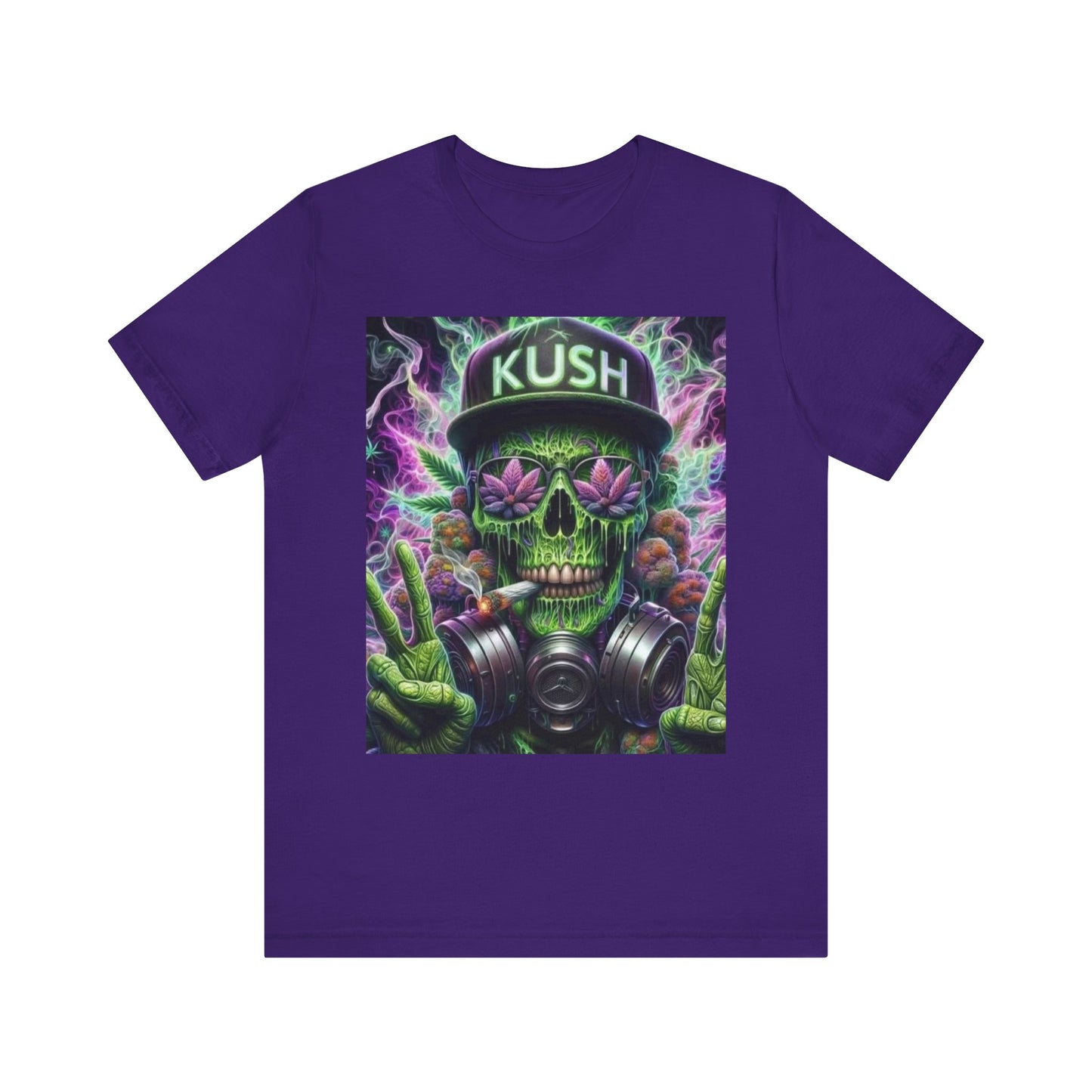 Kush Skull Graphic Tee - Perfect for Stoners, Casual Wear, Gifts, Festival Apparel, Comfortable Streetwear-Mary Jane 2025