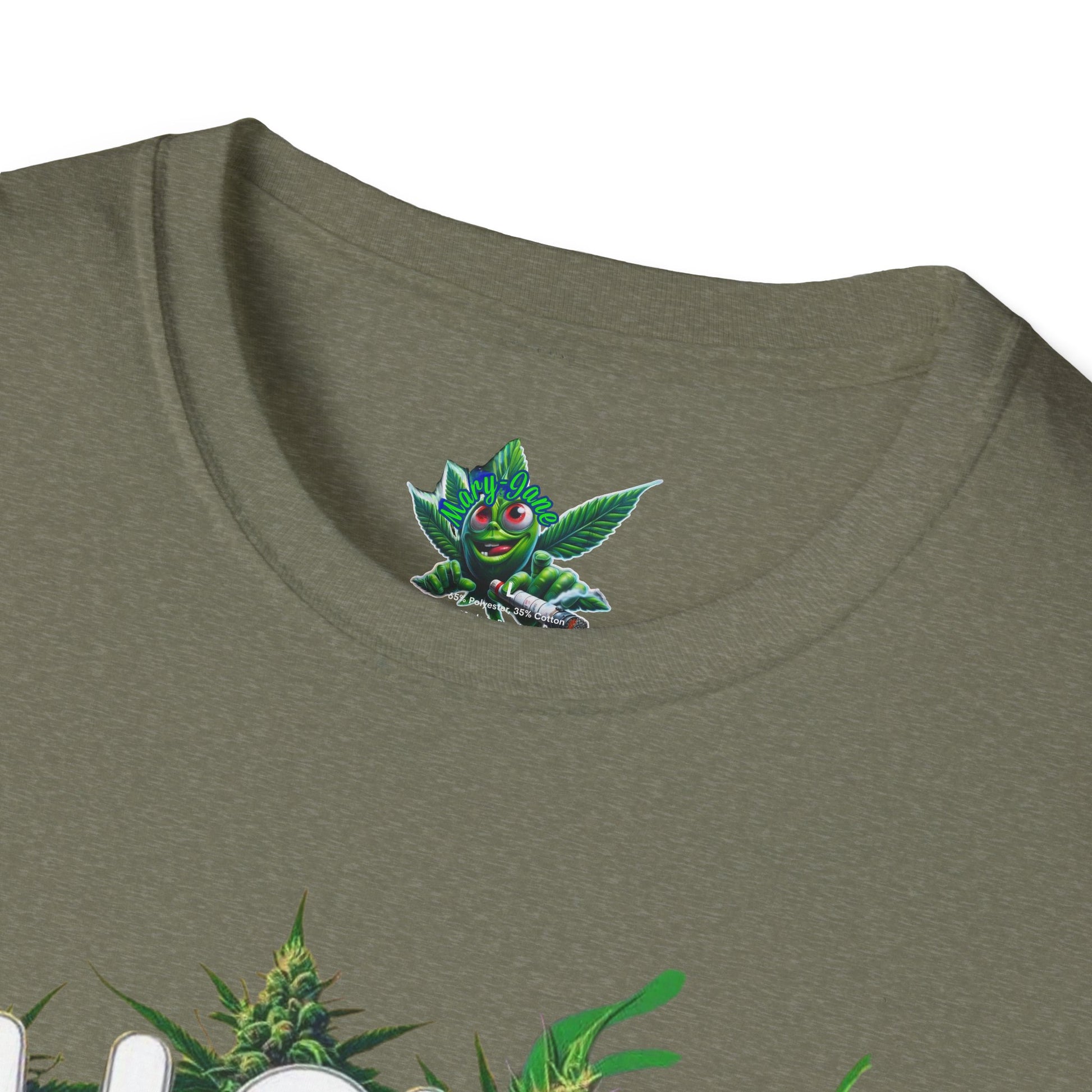 Unisex Softstyle T-Shirt, Casual Weed & Coffee Tee, Funny Gift for Coffee Lovers, 420 Celebration Apparel, Everyday Wear-Mary Jane 2025