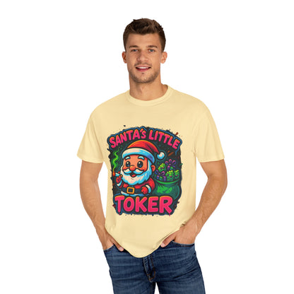 Santa’s Little Toker Christmas Shirt – Cute Chibi Weed Santa Holiday Tee