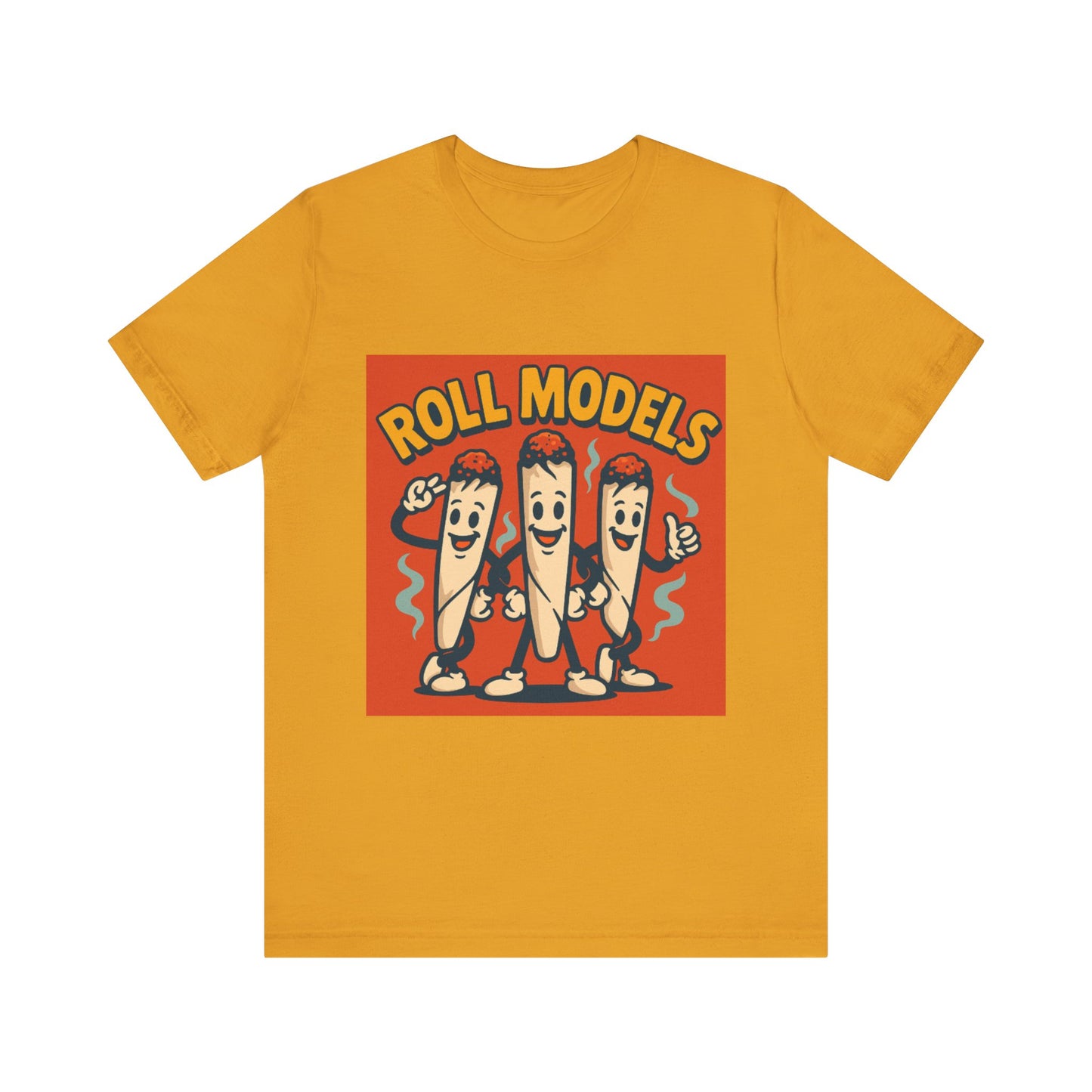 Funny Roll Models T-Shirt | Unisex Graphic Tee, Short Sleeve Casual Wear, Gift for BBQ Lovers, Vintage Foodie Shirt