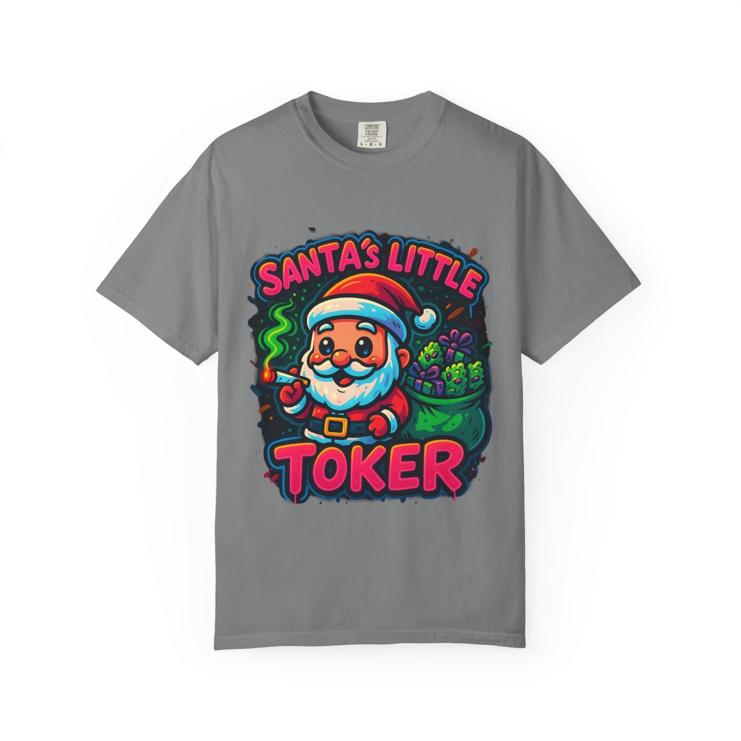 Santa’s Little Toker Christmas Shirt – Cute Chibi Weed Santa Holiday Tee