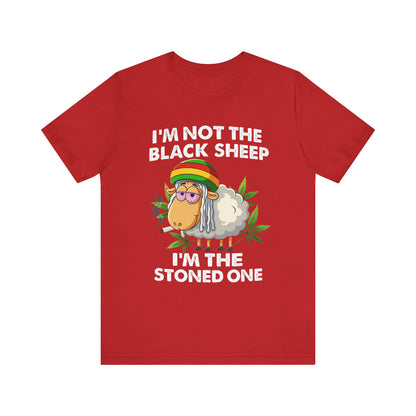 Reggae 420 Black Sheep Stoner - Short Sleeve Tee, Relaxed Vibe T-Shirt for Nature Lovers, Fun Gift for Music Fans, Casual Wear, Summer Essential