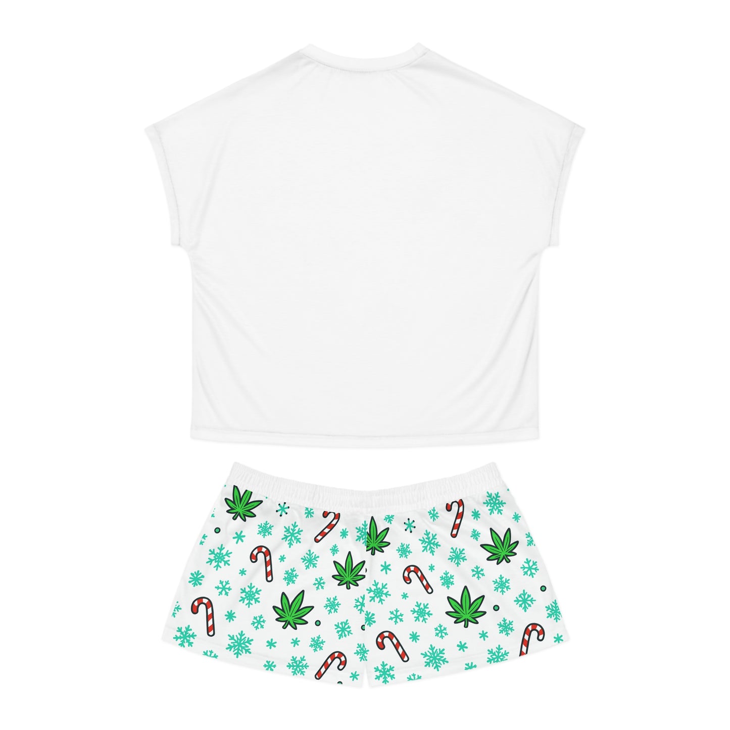 Holly Jolly Highmas Weed Christmas Pajama Set – Stoner Elf Matching Holiday PJs