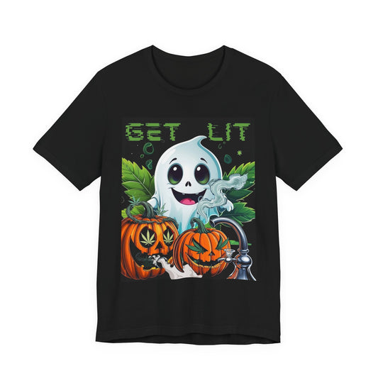 Halloween Ghost T-Shirt, Fun Tee, Autumn Outfit, Halloween Costume, Casual Wear, Gift for Halloween Lovers, Unisex Tee