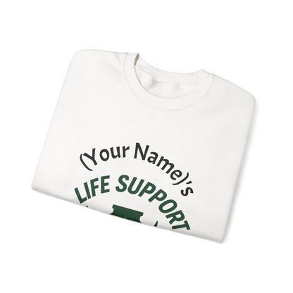 Crewneck Sweatshirt — "Life Support" Plant Jar Graphic